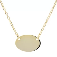 Silver Treasures Womens 14K Gold Over Silver 16 Inch Pendant Necklace
