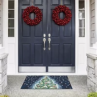 Liora Manne Frontporch Xmas Tree Holiday Hand Tufted Indoor Outdoor Rectangular Accent Rug