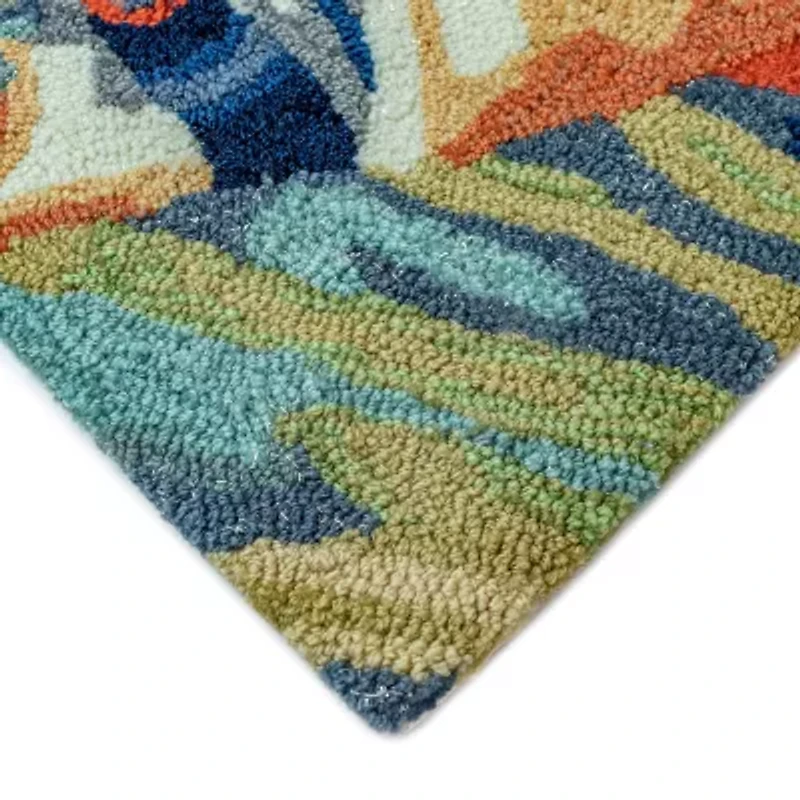 Liora Manne Ravella Tropical Fish Animal Hand Tufted Indoor Outdoor Rectangular Accent Rug