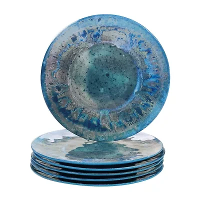 Certified International Radiance Teal 6-pc. Melamine Dinner Plate