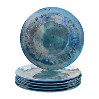 Certified International Radiance Teal 6-pc. Melamine Dinner Plate