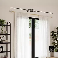 Umbra Pleat 1 IN Adjustable Curtain Rod