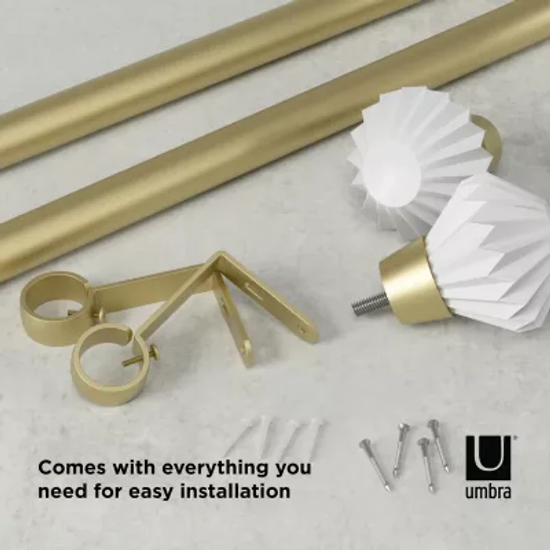 Umbra Pleat 1 IN Adjustable Curtain Rod