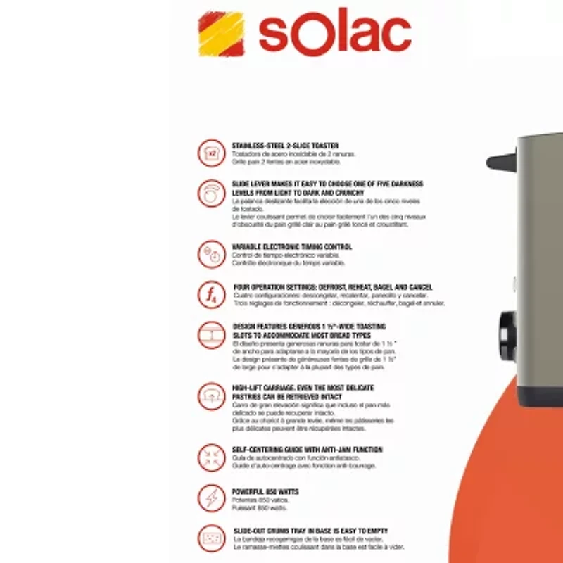 SOLAC My Toast II Legend 2-Slice Toaster
