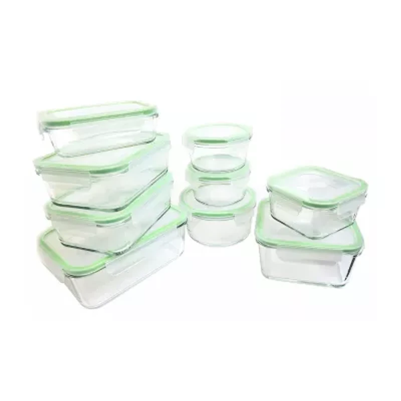 Kinetic Gogreen Glassworks 18-Pc. Oven Safe Glass Food Storage Set