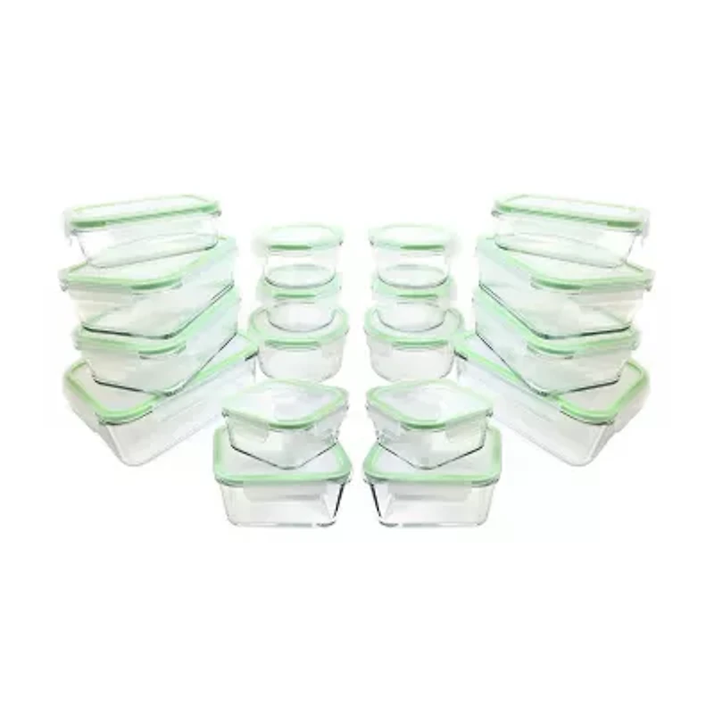 Kinetic Gogreen Glassworks 36-Pc. Oven Safe Glass Food Storage Set