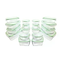 Kinetic Gogreen Glassworks 36-Pc. Oven Safe Glass Food Storage Set