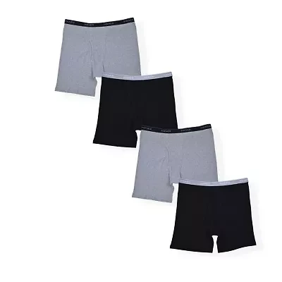 Hanes Mens Big and Tall 4 Pack Boxer Briefs 312hb-Blkgry