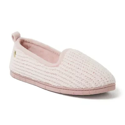 Dearfoams Rachel Marled Chenille Closed Back Womens Memory Foam Slip-On Slippers