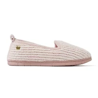 Dearfoams Rachel Marled Chenille Closed Back Womens Memory Foam Slip-On Slippers