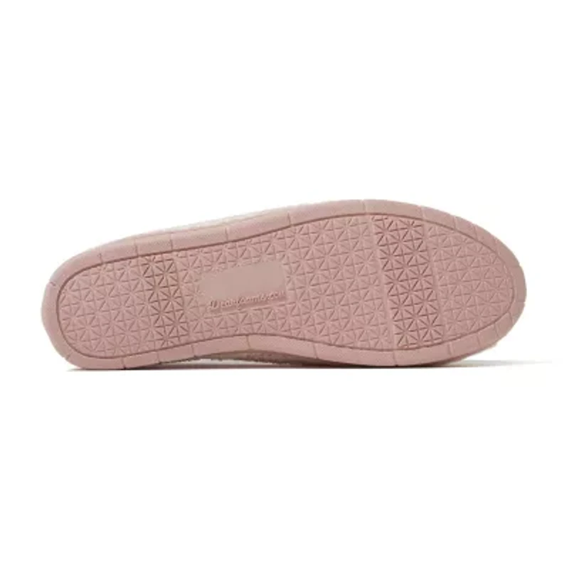 Dearfoams Rachel Marled Chenille Closed Back Womens Memory Foam Slip-On Slippers