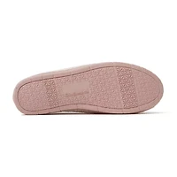 Dearfoams Rachel Marled Chenille Closed Back Womens Memory Foam Slip-On Slippers