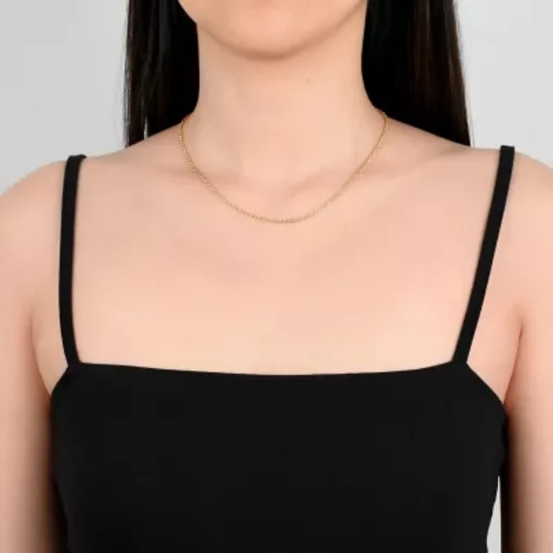 18K Gold Over Silver 16 Inch Chain Necklace