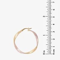 18k Gold Over Silver 34.9mm Hoop Earrings