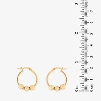 Womens 18K Gold Over Silver 25.4mm Hoop Earrings