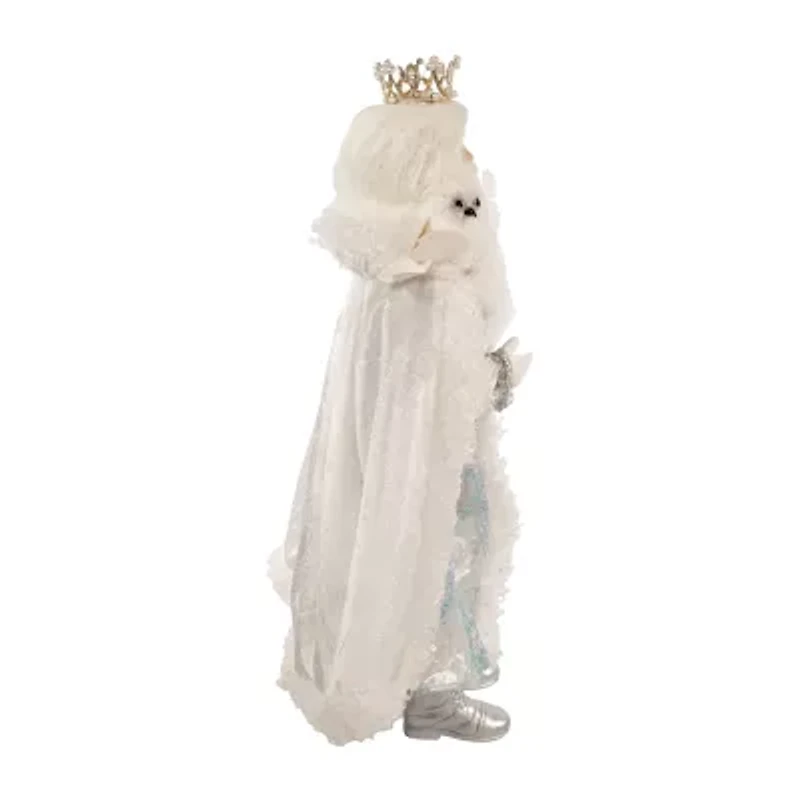 Kurt Adler 21-Inch Silver White And Lavender Blue Standing Christmas Santa Figurine