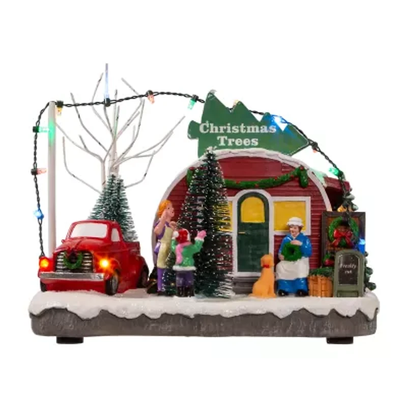 Kurt Adler 4.7-Inch Battery Operated Trees Lighted Christmas Tabletop Decor