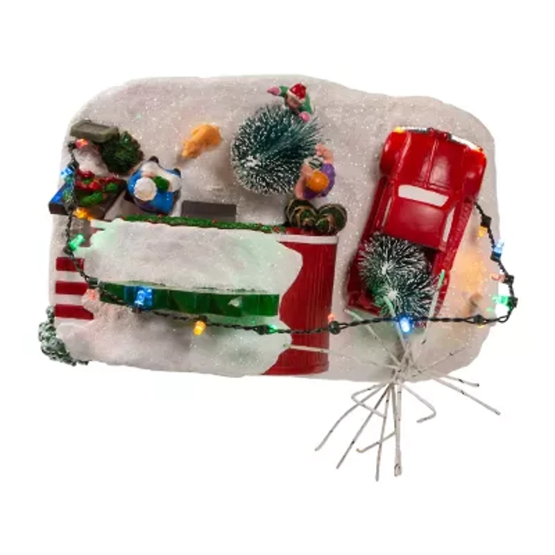 Kurt Adler 4.7-Inch Battery Operated Trees Lighted Christmas Tabletop Decor