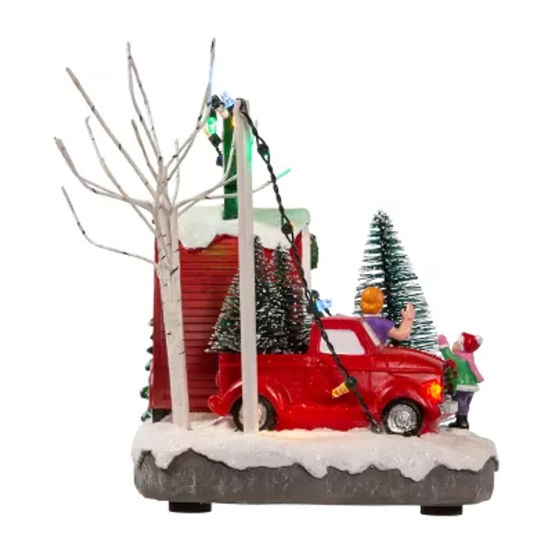 Kurt Adler 4.7-Inch Battery Operated Trees Lighted Christmas Tabletop Decor