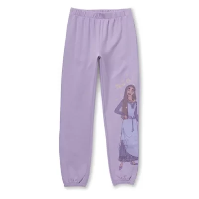 Disney Collection Little & Big Kid Girls Tapered Regular Fit Wish Fleece Jogger Pant