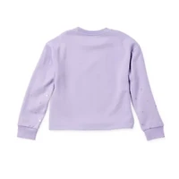 Disney Collection Little & Big Kid Girls Crew Neck Fleece Long Sleeve Wish Sweatshirt