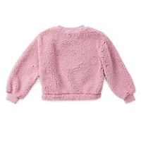 Disney Collection Little & Big Kid Girls Crew Neck Long Sleeve Wish Sweatshirt