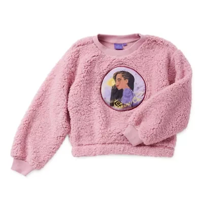 Disney Collection Little & Big Kid Girls Crew Neck Long Sleeve Wish Sweatshirt