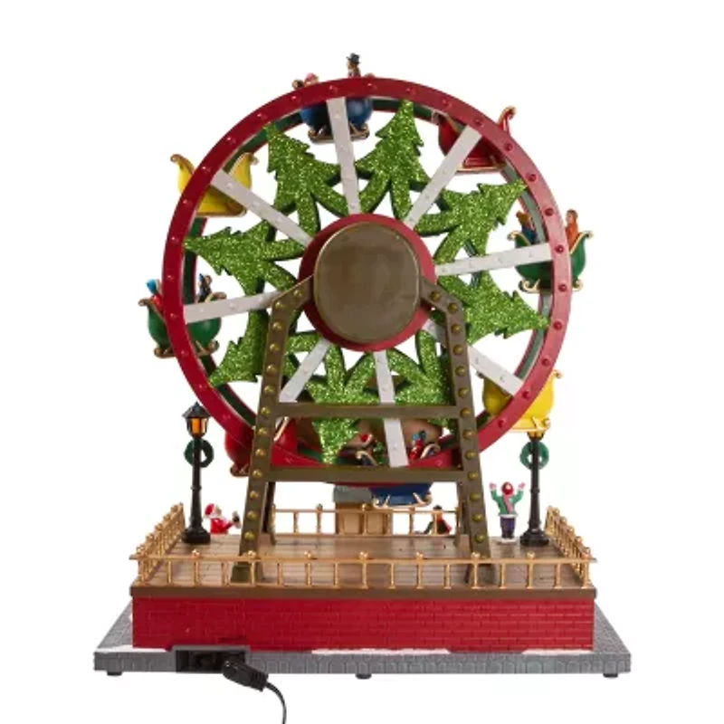 Kurt Adler 13-Inch With Motion Lighted Plays Music Christmas Tabletop Decor