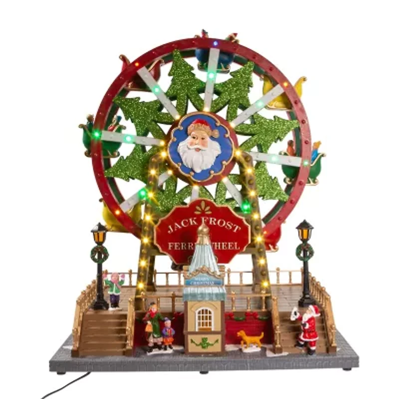 Kurt Adler 13-Inch With Motion Lighted Plays Music Christmas Tabletop Decor