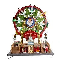 Kurt Adler 13-Inch With Motion Lighted Plays Music Christmas Tabletop Decor