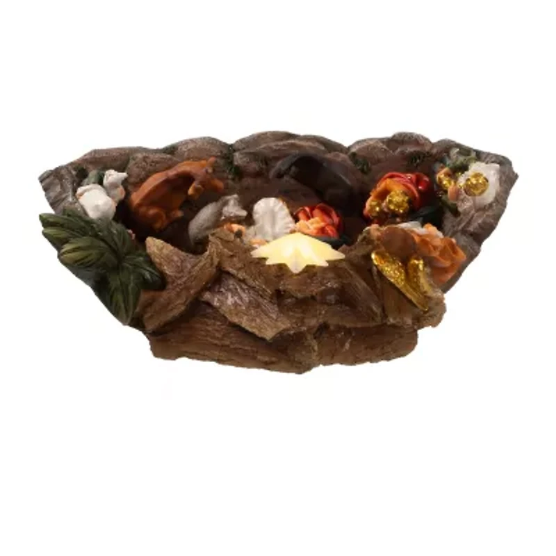 Kurt Adler 10.4-Inch Battery Operated Lighted Nativity Set