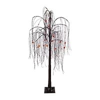 Kurt Adler 6 Foot W 320 Purple Orange Lights 6 Foot Pre-Lit Multi-Function Lights Willow Christmas Tree