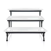 Elama 3 Tier Serveware Set Porcelain Tiered Server