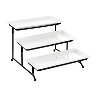 Elama 3 Tier Serveware Set Porcelain Tiered Server