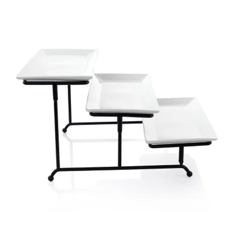 Elama 3 Tier Serveware Set Porcelain Tiered Server