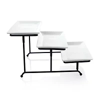 Elama 3 Tier Serveware Set Porcelain Tiered Server