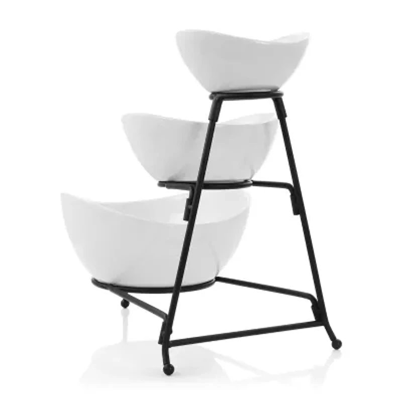 Elama 3 Tier Set Porcelain Tiered Server