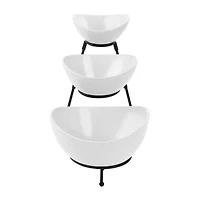 Elama 3 Tier Set Porcelain Tiered Server