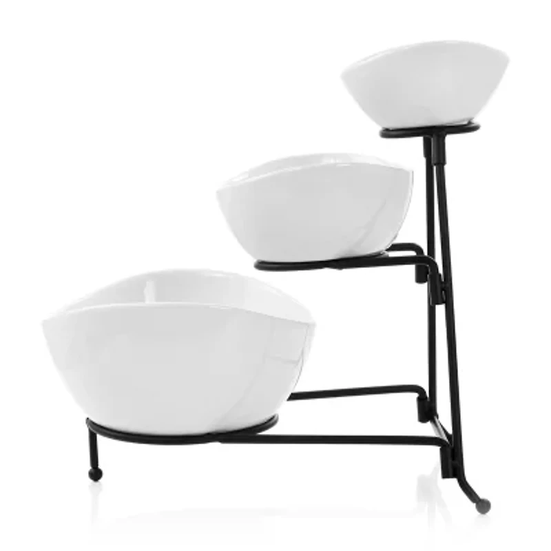 Elama 3 Tier Set Porcelain Tiered Server