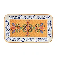 Gibson Serving Hand Painted Tierra Stoneware Serving Platter