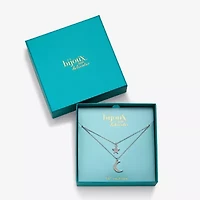 Bijoux Bar Delicates Silver Tone Womens Glass 16 Inch Strand Necklace