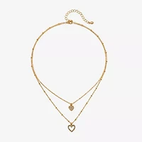 Bijoux Bar Delicates Gold Tone Womens Glass 16 Inch Strand Necklace