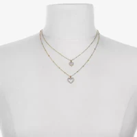 Bijoux Bar Delicates Gold Tone Womens Glass 16 Inch Strand Necklace