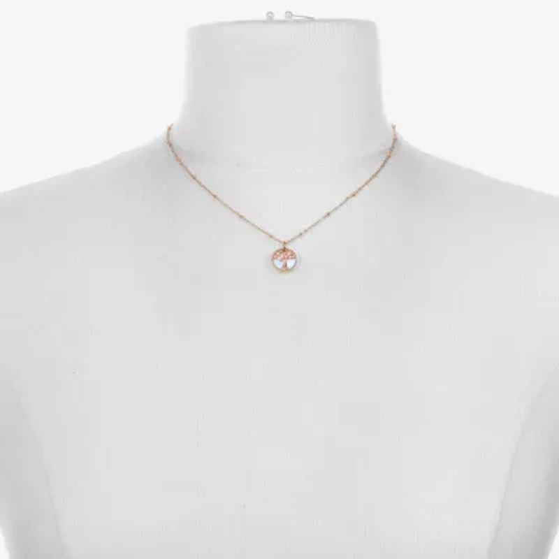 Bijoux Bar Delicates Gold Tone Tree Of Life Womens Round 2-pc. Jewelry Set