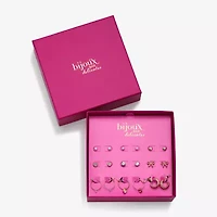 Bijoux Bar Delicates Gold Tone Womens Glass Bow 9 Pair Earring Set