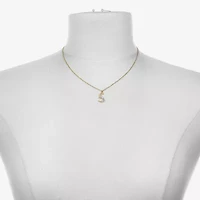 Bijoux Bar Delicates Floral Initial Womens Glass Simulated Pearl 2-pc. Jewelry Set