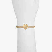 Monet Jewelry Initial Womens Glass Heart Stretch Bracelet