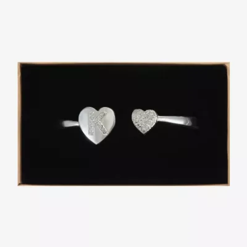 Monet Jewelry Initial Womens Glass Cuff Bracelet