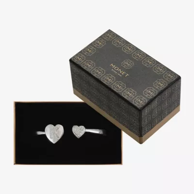 Monet Jewelry Initial Womens Glass Cuff Bracelet