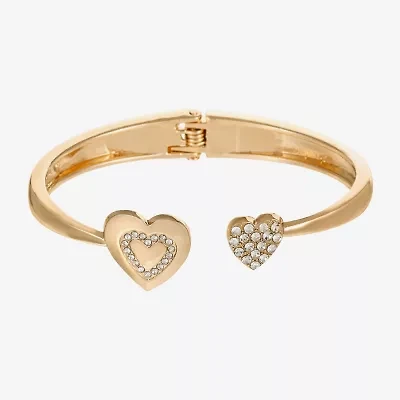 Monet Jewelry Initial Womens Glass Cuff Bracelet